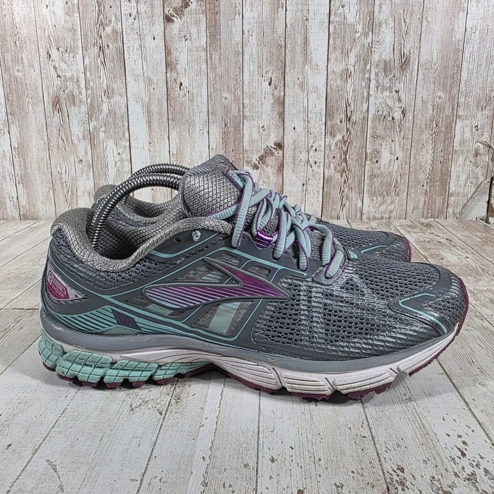 Brooks Ravenna 8 Womens Grey Purple Running Shoes 1201821B037 Size 10 Medium B